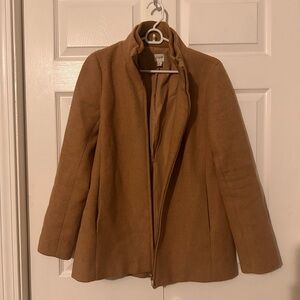 J. Crew Women's Tan Coat - Size 6